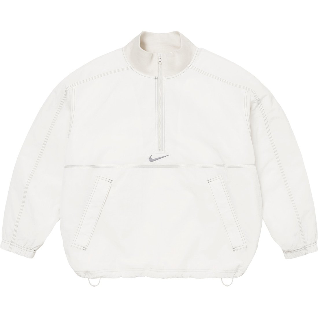 Details on Supreme Nike Ripstop Pullover White from spring summer
                                                    2024 (Price is $168)