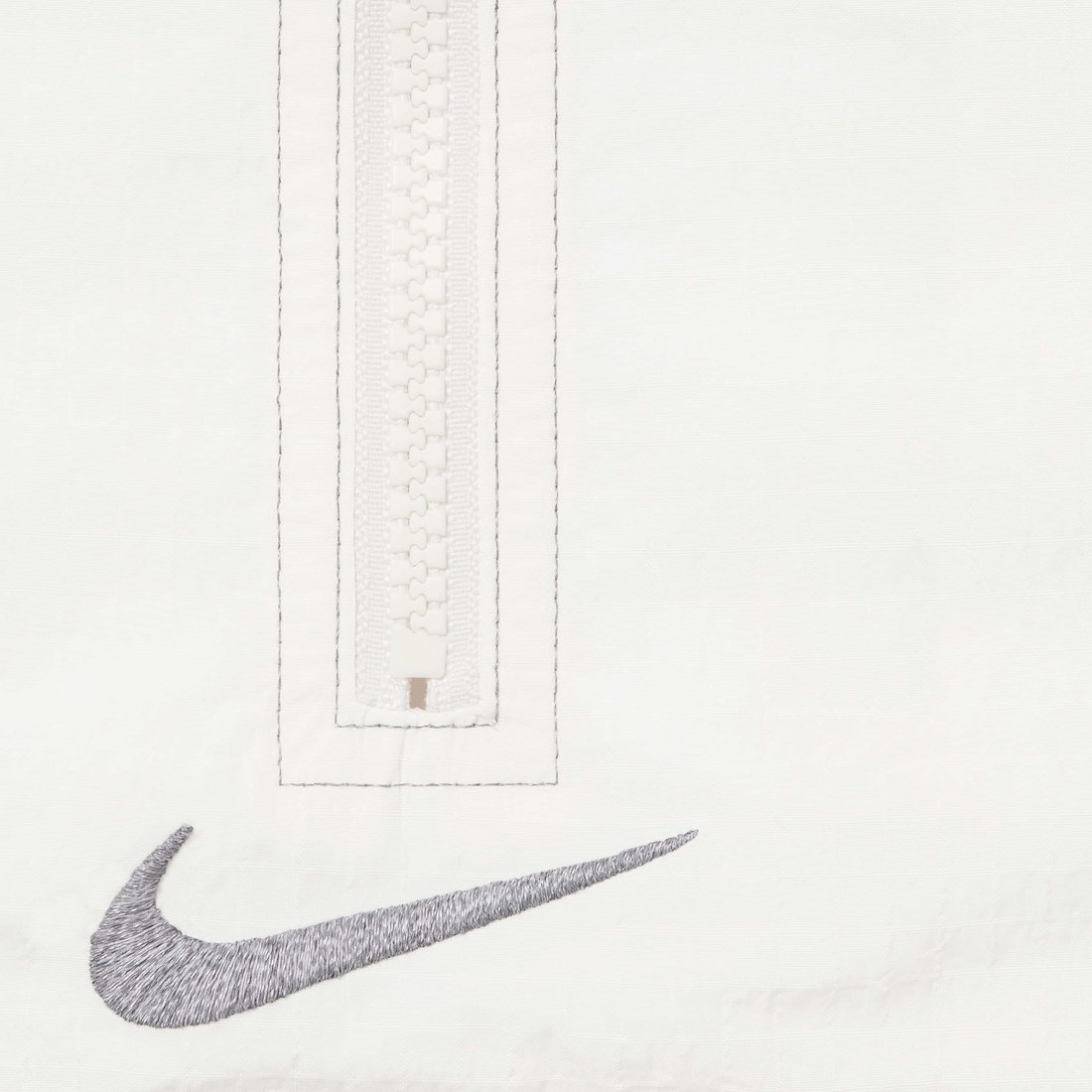 Details on Supreme Nike Ripstop Pullover White from spring summer
                                                    2024 (Price is $168)