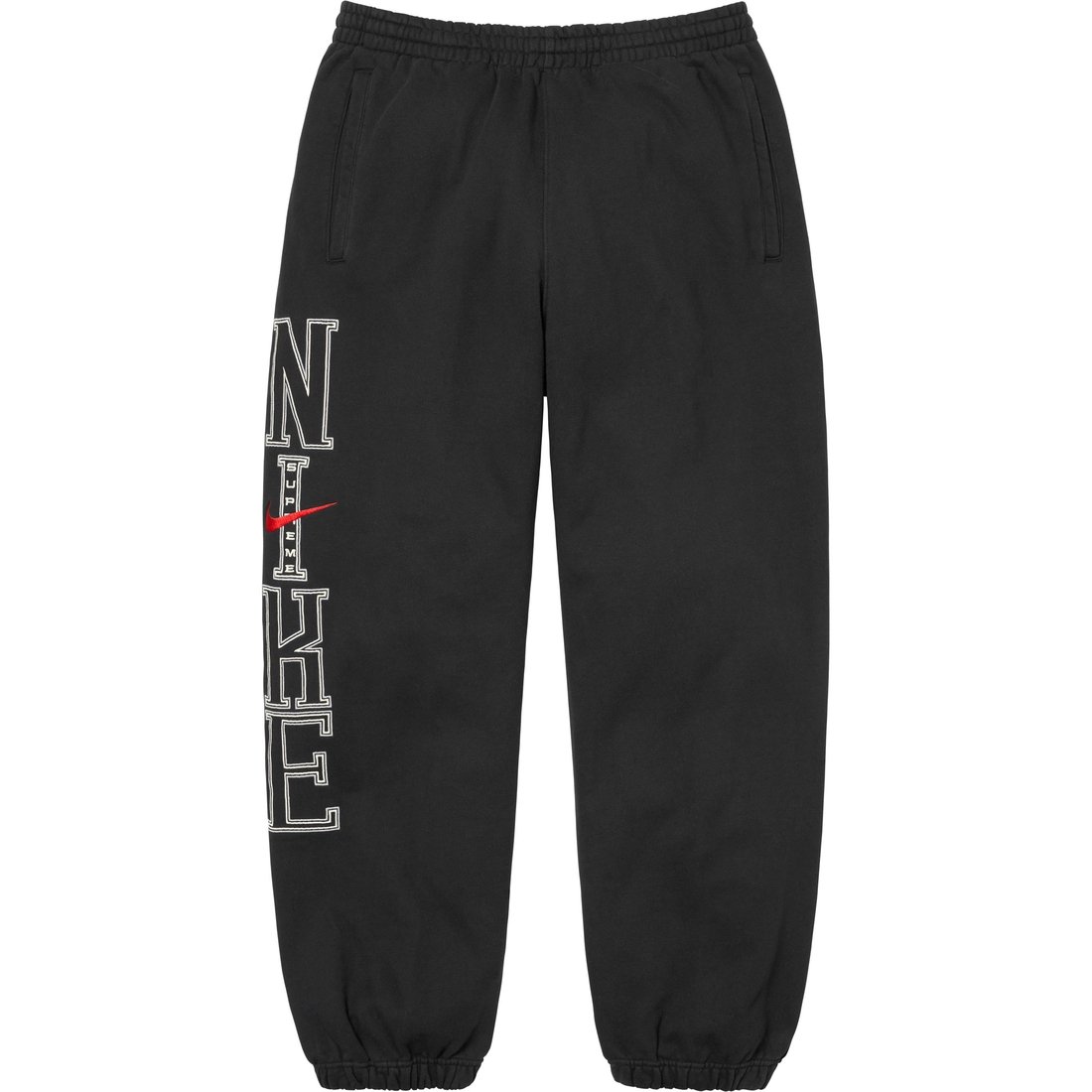 Details on Supreme Nike Sweatpant Black from spring summer
                                                    2024 (Price is $138)