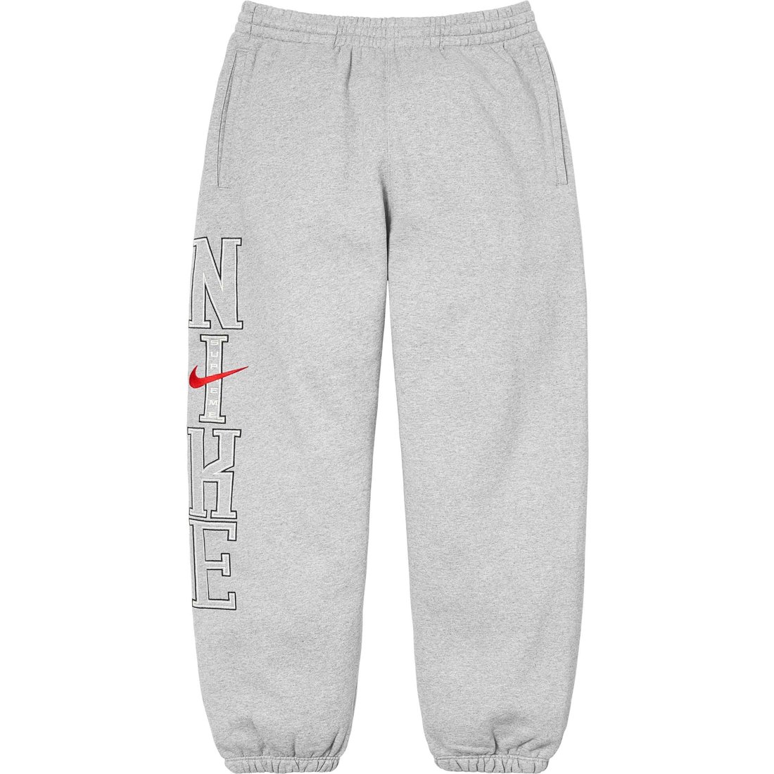 Details on Supreme Nike Sweatpant Heather Grey from spring summer
                                                    2024 (Price is $138)