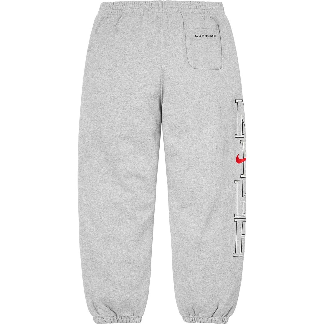 Details on Supreme Nike Sweatpant Heather Grey from spring summer
                                                    2024 (Price is $138)