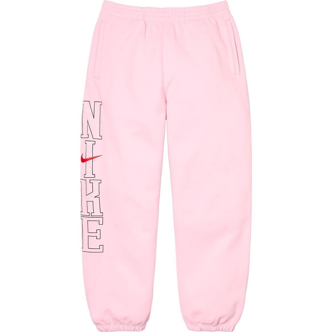 Details on Supreme Nike Sweatpant Light Pink from spring summer
                                                    2024 (Price is $138)