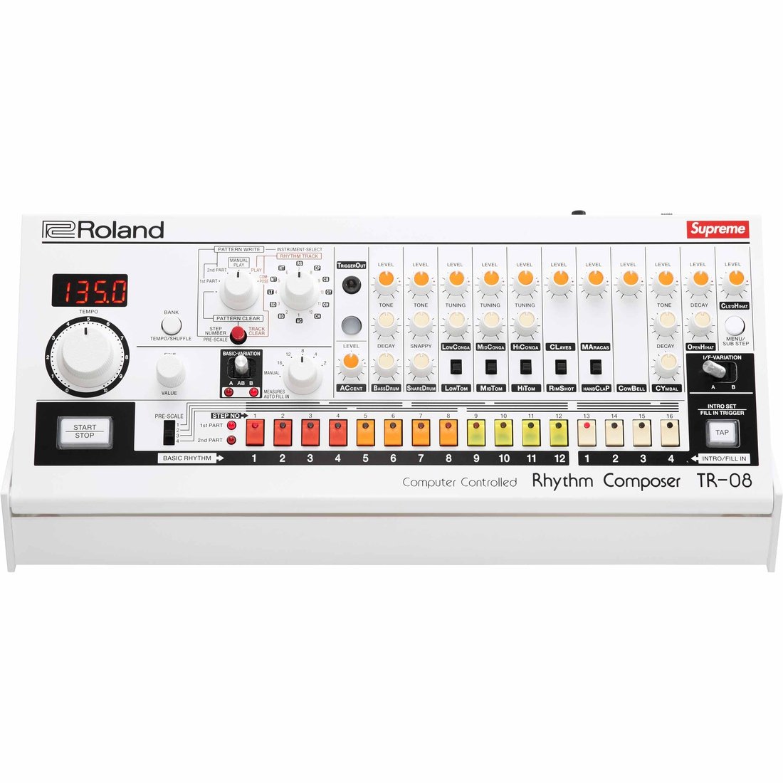 Details on Supreme Roland TR-08 Rhythm Composer White from spring summer
                                                    2024 (Price is $568)