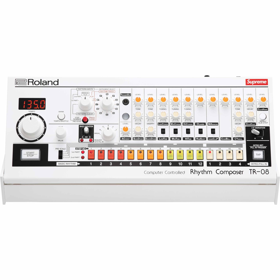 Details on Supreme Roland TR-08 Rhythm Composer White from spring summer
                                                    2024 (Price is $568)