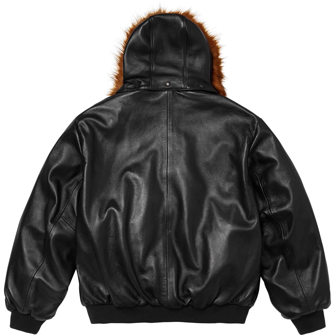 Details on Supreme Schott Hooded Leather Bomber Jacket Black from spring summer
                                                    2024 (Price is $898)