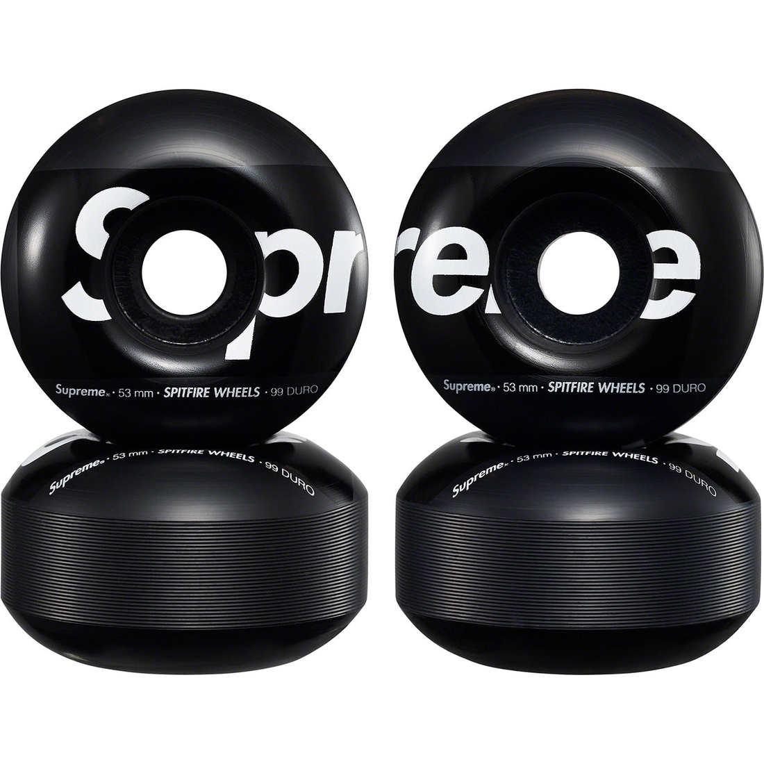 Details on Supreme Spitfire Shop Wheels (Set of 4) Black - 53mm from spring summer
                                                    2024 (Price is $36)