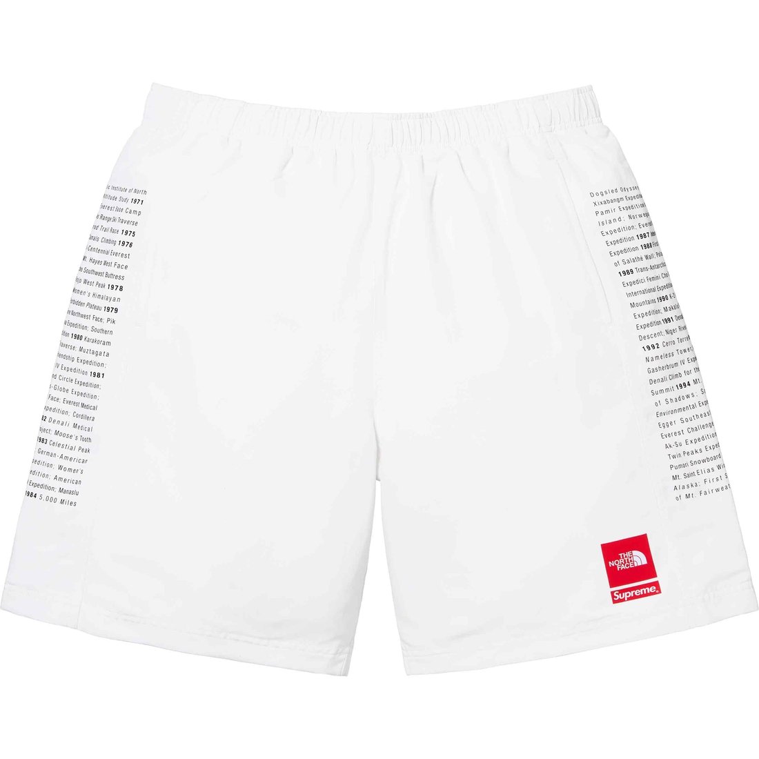 Details on Supreme The North Face Nylon Short White from spring summer
                                                    2024 (Price is $98)