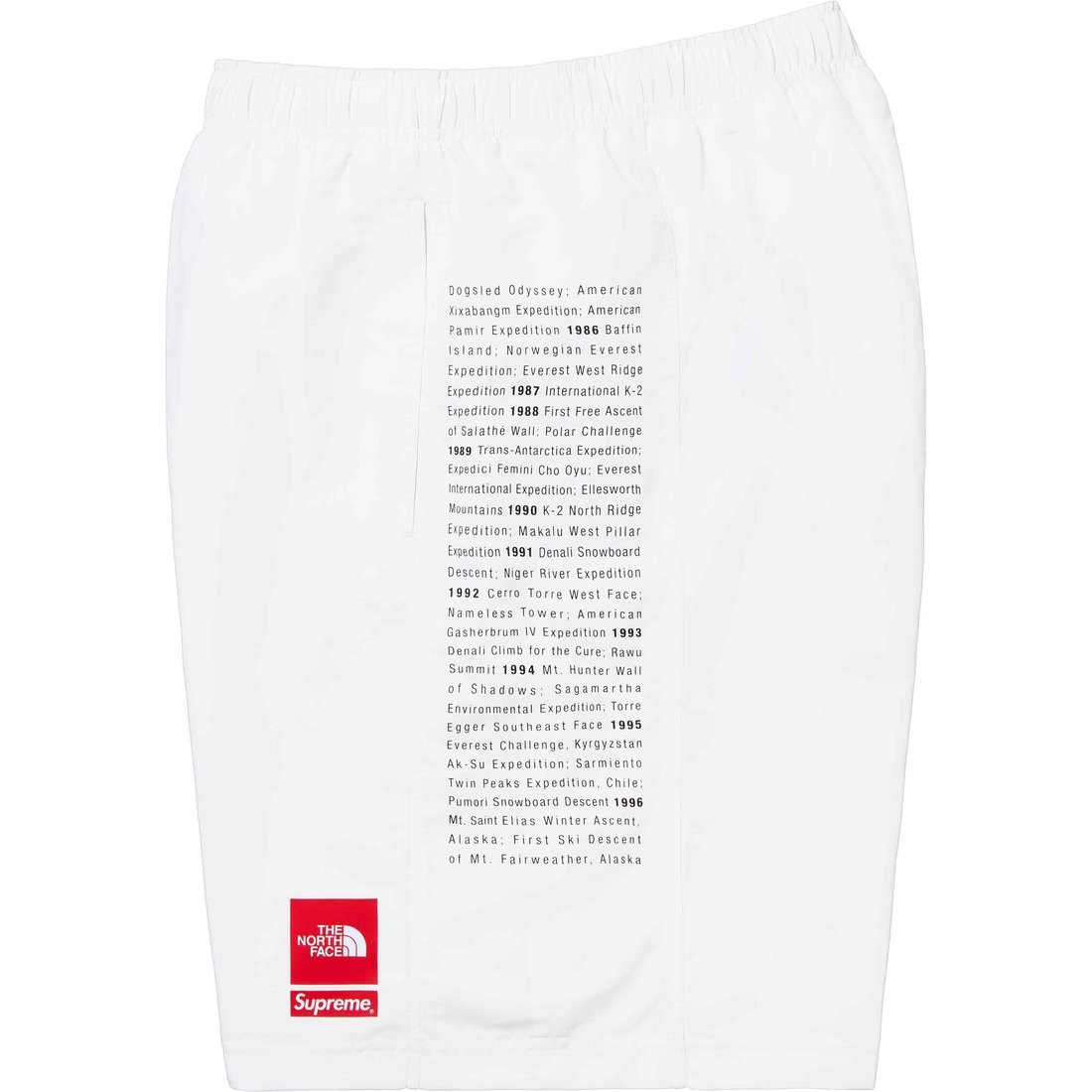 Details on Supreme The North Face Nylon Short White from spring summer
                                                    2024 (Price is $98)