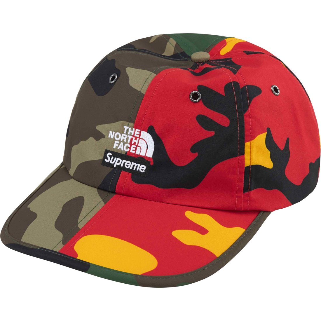 Details on Supreme The North Face Split 6-Panel Camo from spring summer
                                                    2024 (Price is $54)