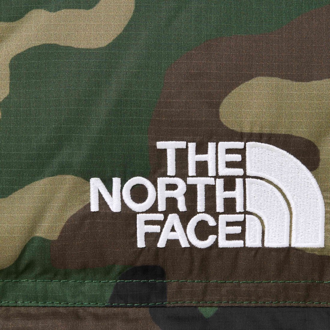 Details on Supreme The North Face Split Nuptse Jacket Camo from spring summer
                                                    2024 (Price is $398)