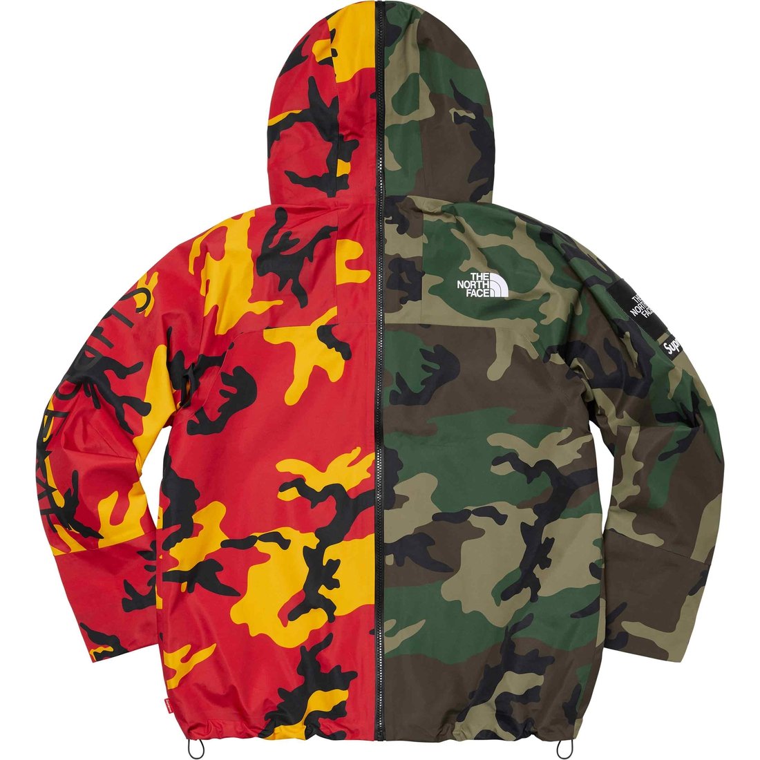 Details on Supreme The North Face Split Taped Seam Shell Jacket Camo from spring summer
                                                    2024 (Price is $398)