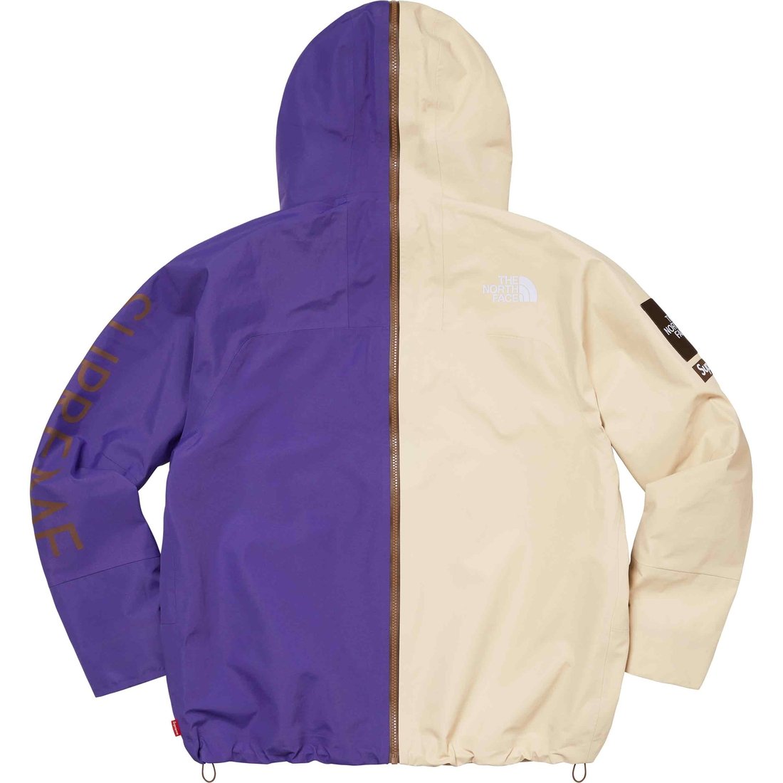 Details on Supreme The North Face Split Taped Seam Shell Jacket Tan from spring summer
                                                    2024 (Price is $398)