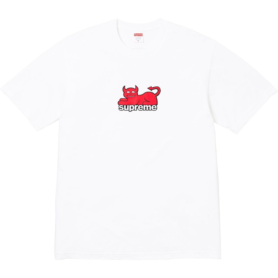 Details on Supreme Toy Machine Devil Cat Tee White from spring summer
                                                    2024 (Price is $44)