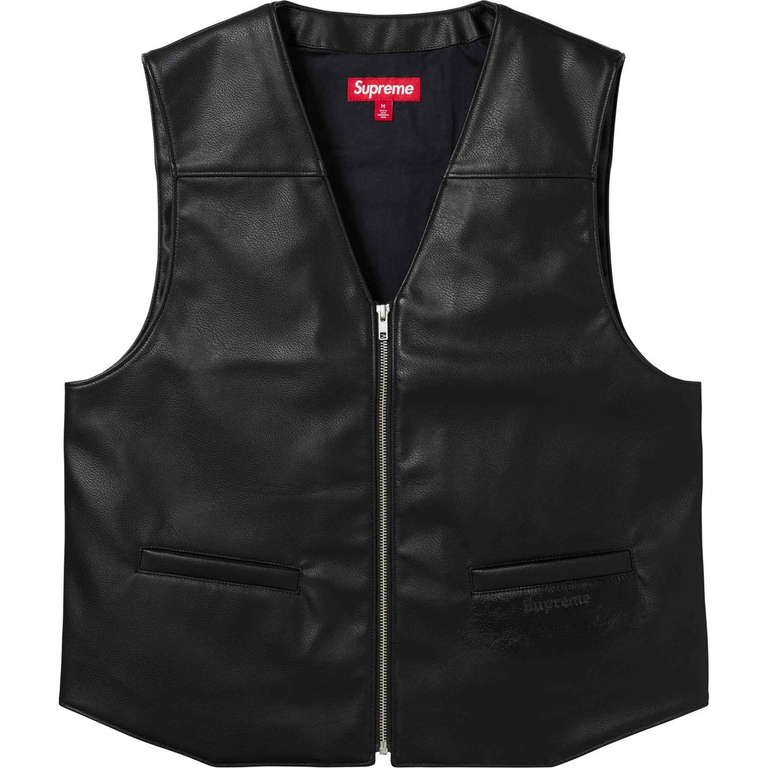 Details on Supreme Toy Machine Faux Leather Vest Black from spring summer
                                                    2024 (Price is $188)