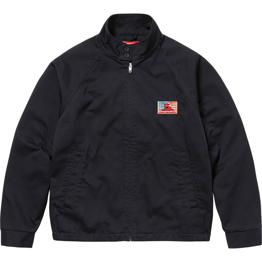 Details on Supreme Toy Machine Harrington Jacket Black from spring summer
                                                    2024 (Price is $188)