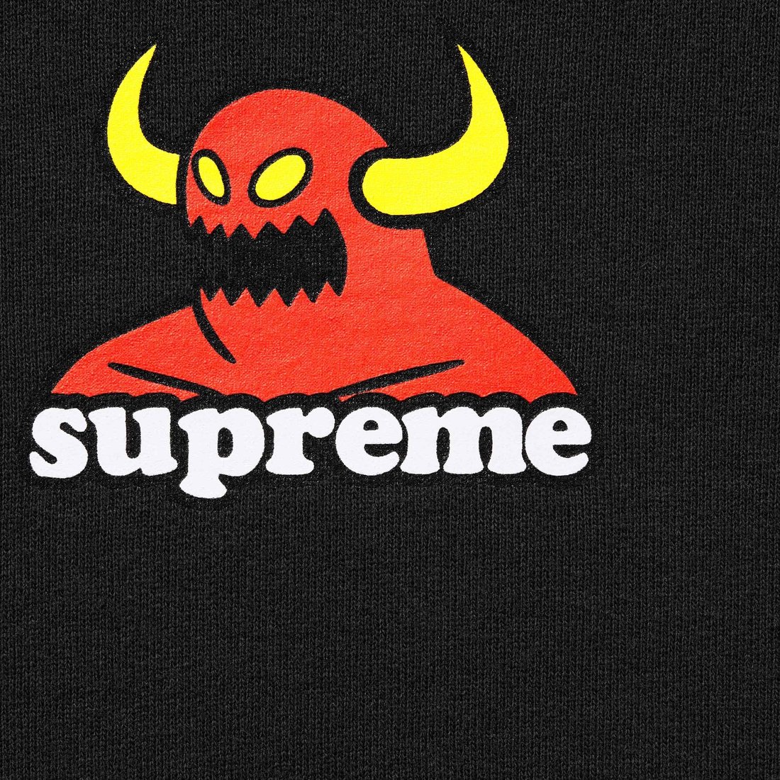 Details on Supreme Toy Machine Hooded Sweatshirt Black from spring summer
                                                    2024 (Price is $168)