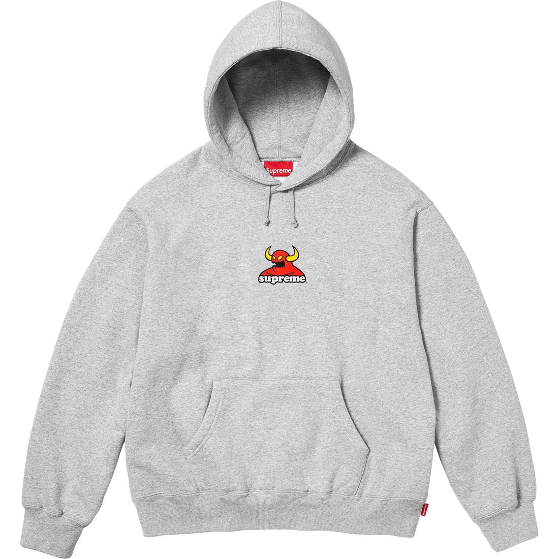 Details on Supreme Toy Machine Hooded Sweatshirt Heather Grey from spring summer
                                                    2024 (Price is $168)