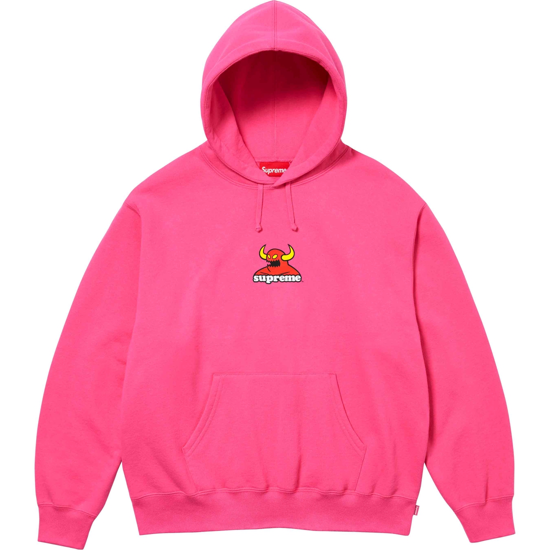 Details on Supreme Toy Machine Hooded Sweatshirt Magenta from spring summer
                                                    2024 (Price is $168)