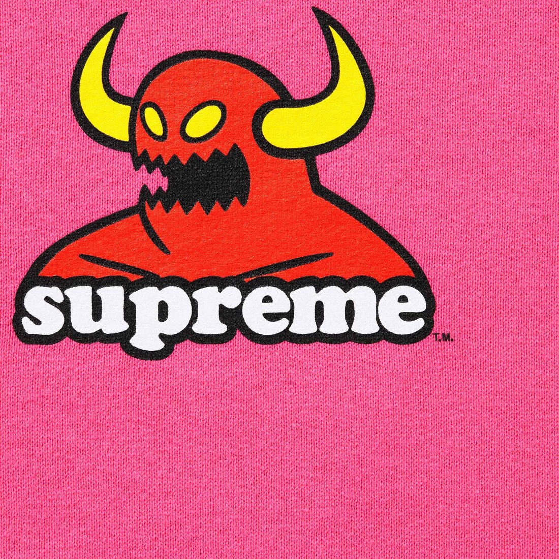 Details on Supreme Toy Machine Hooded Sweatshirt Magenta from spring summer
                                                    2024 (Price is $168)