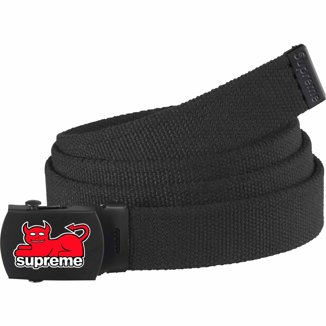 Details on Supreme Toy Machine Webbing Belt Black from spring summer
                                                    2024 (Price is $38)