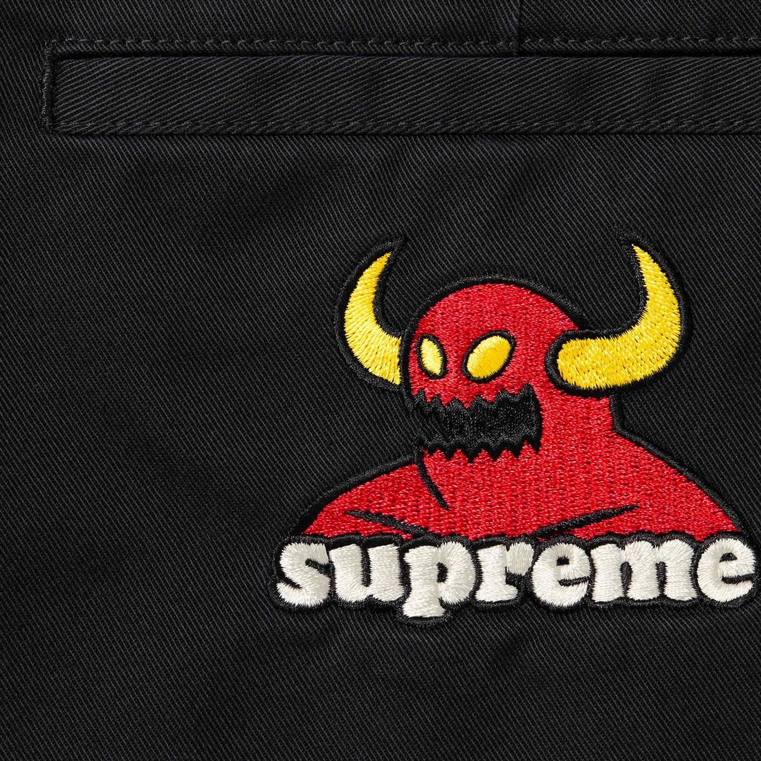 Details on Supreme Toy Machine Work Pant Black from spring summer
                                                    2024 (Price is $138)