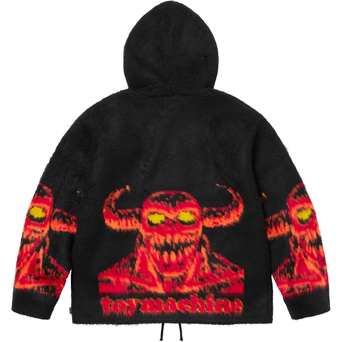 Details on Supreme Toy Machine Zip Up Hooded Sweater Black from spring summer
                                                    2024 (Price is $228)