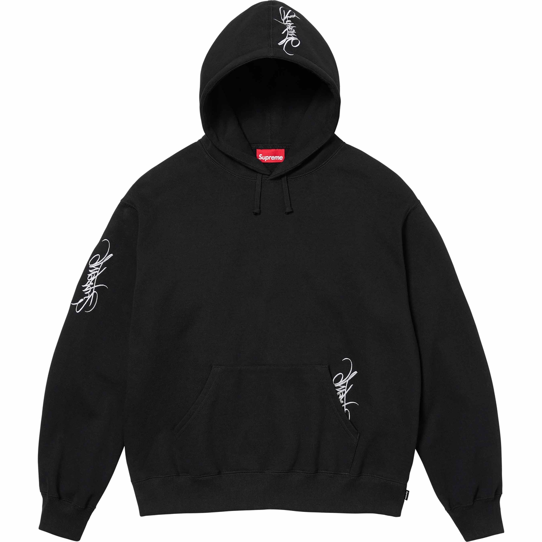 Supreme Tag Hooded Sweatshirt (SS24) - Black - $158
