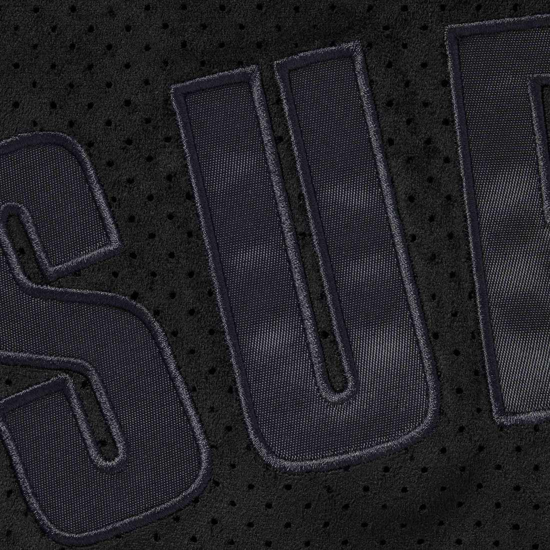 Supreme Ultrasuede Mesh Short (SS24) - Black - $110