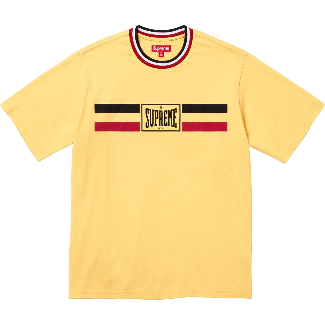 Details on Warm Up Stripe S S Top Yellow from spring summer
                                                    2024 (Price is $68)