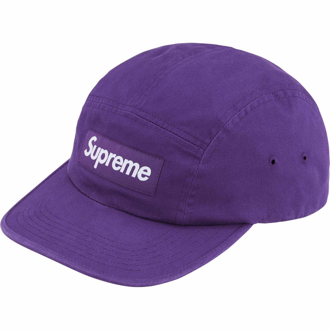 Details on Washed Chino Twill Camp Cap Purple from spring summer
                                                    2024 (Price is $48)