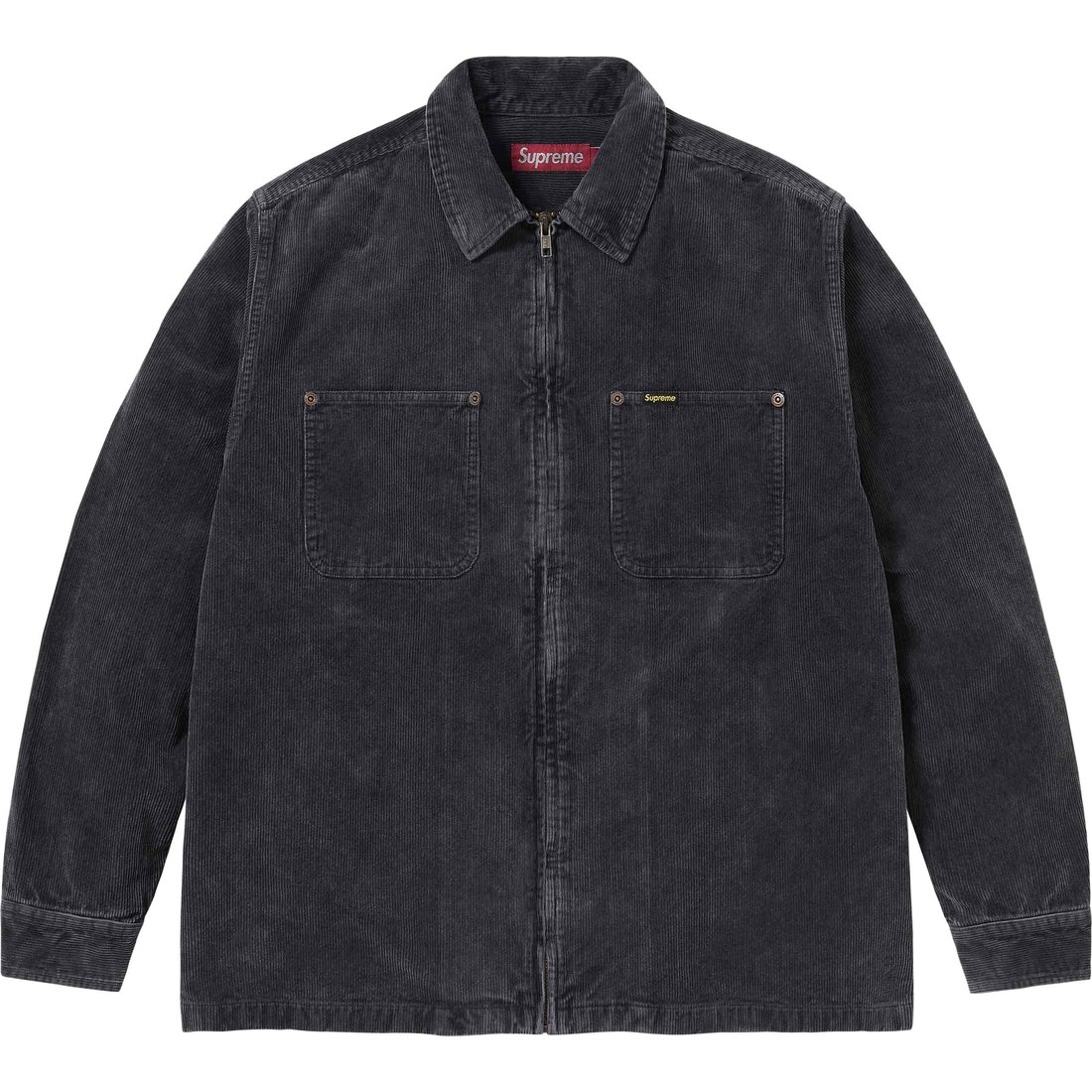Details on Washed Corduroy Zip Up Shirt Black from spring summer
                                                    2024 (Price is $148)