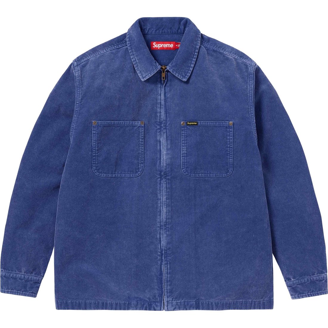 Details on Washed Corduroy Zip Up Shirt Blue from spring summer
                                                    2024 (Price is $148)