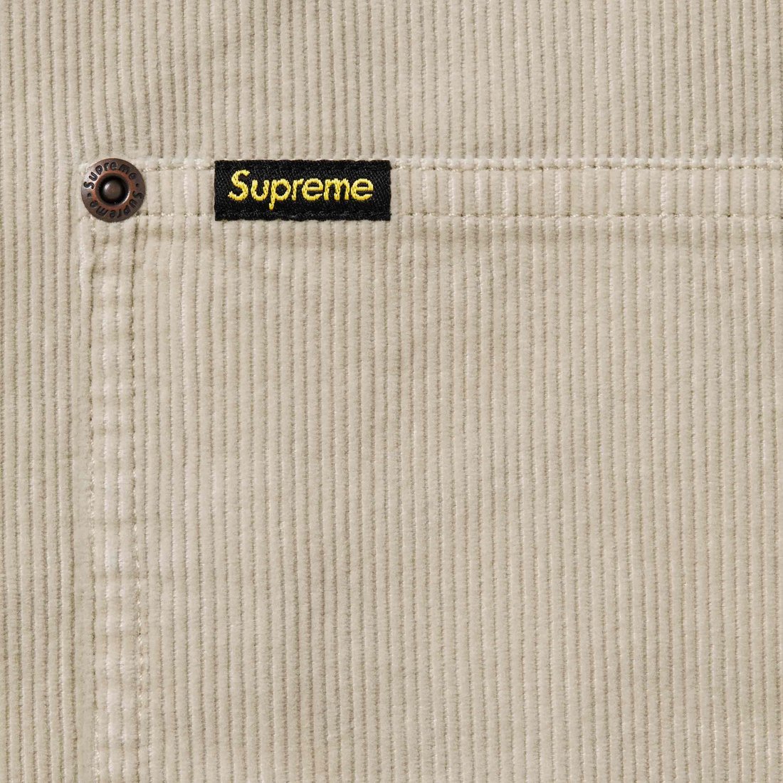 Details on Washed Corduroy Zip Up Shirt Tan from spring summer
                                                    2024 (Price is $148)