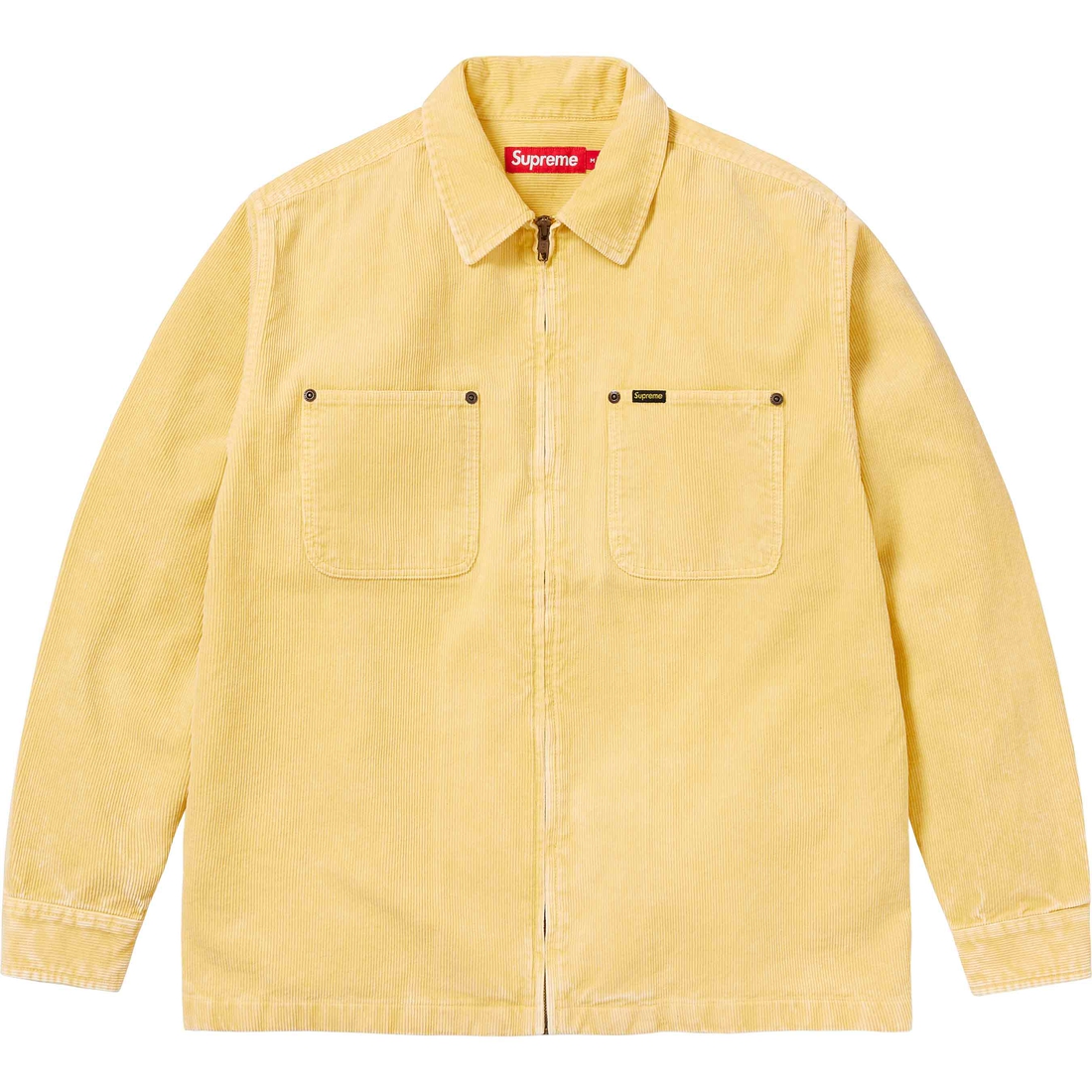 Details on Washed Corduroy Zip Up Shirt Yellow from spring summer
                                                    2024 (Price is $148)