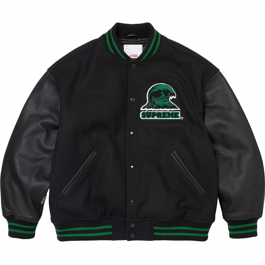 Details on Wave Varsity Jacket Black from spring summer
                                                    2024 (Price is $568)