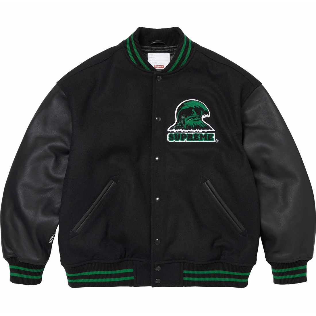 Details on Wave Varsity Jacket Black from spring summer
                                                    2024 (Price is $568)