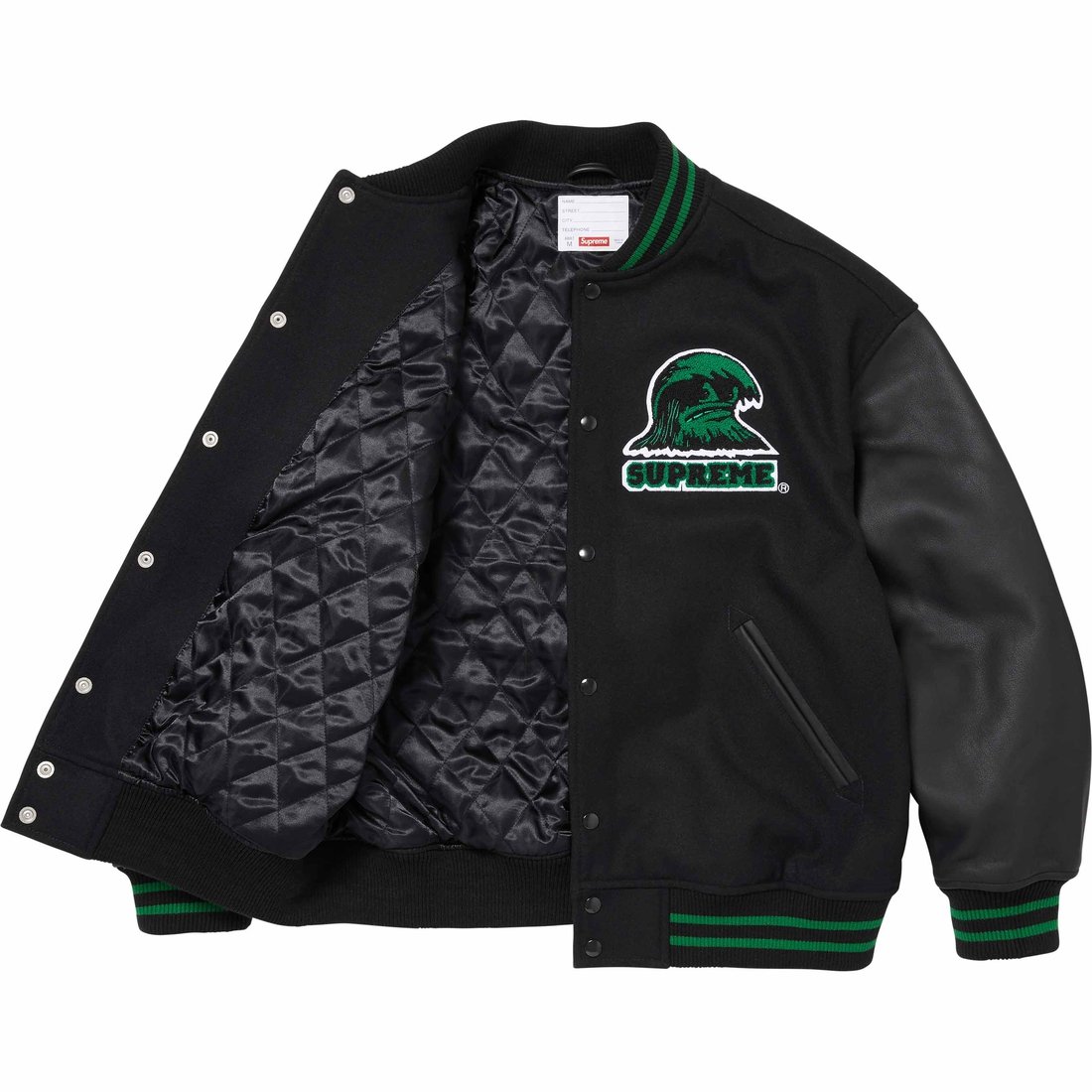 Details on Wave Varsity Jacket Black from spring summer
                                                    2024 (Price is $568)