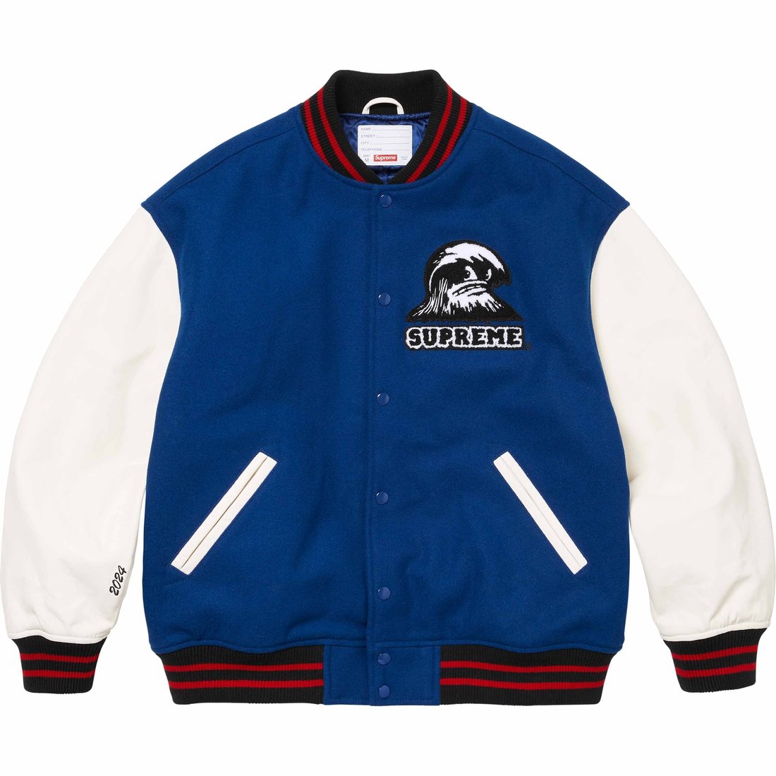 Details on Wave Varsity Jacket Blue from spring summer
                                                    2024 (Price is $568)