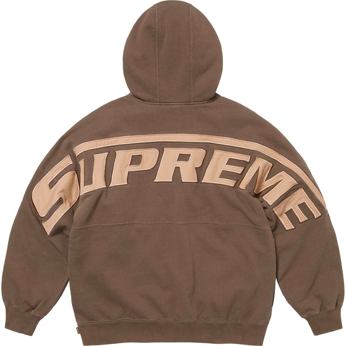 Details on Wrapped Half Zip Hooded Sweatshirt Dusty Brown from spring summer
                                                    2024 (Price is $168)