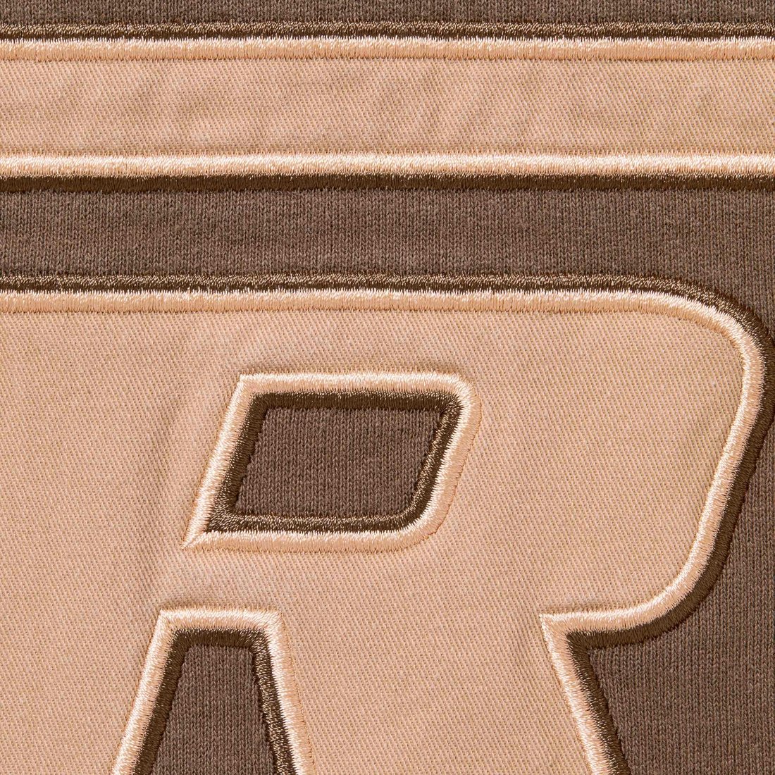 Supreme Wrapped Half Zip Hooded Sweatshirt (SS24) - Dusty Brown - $168