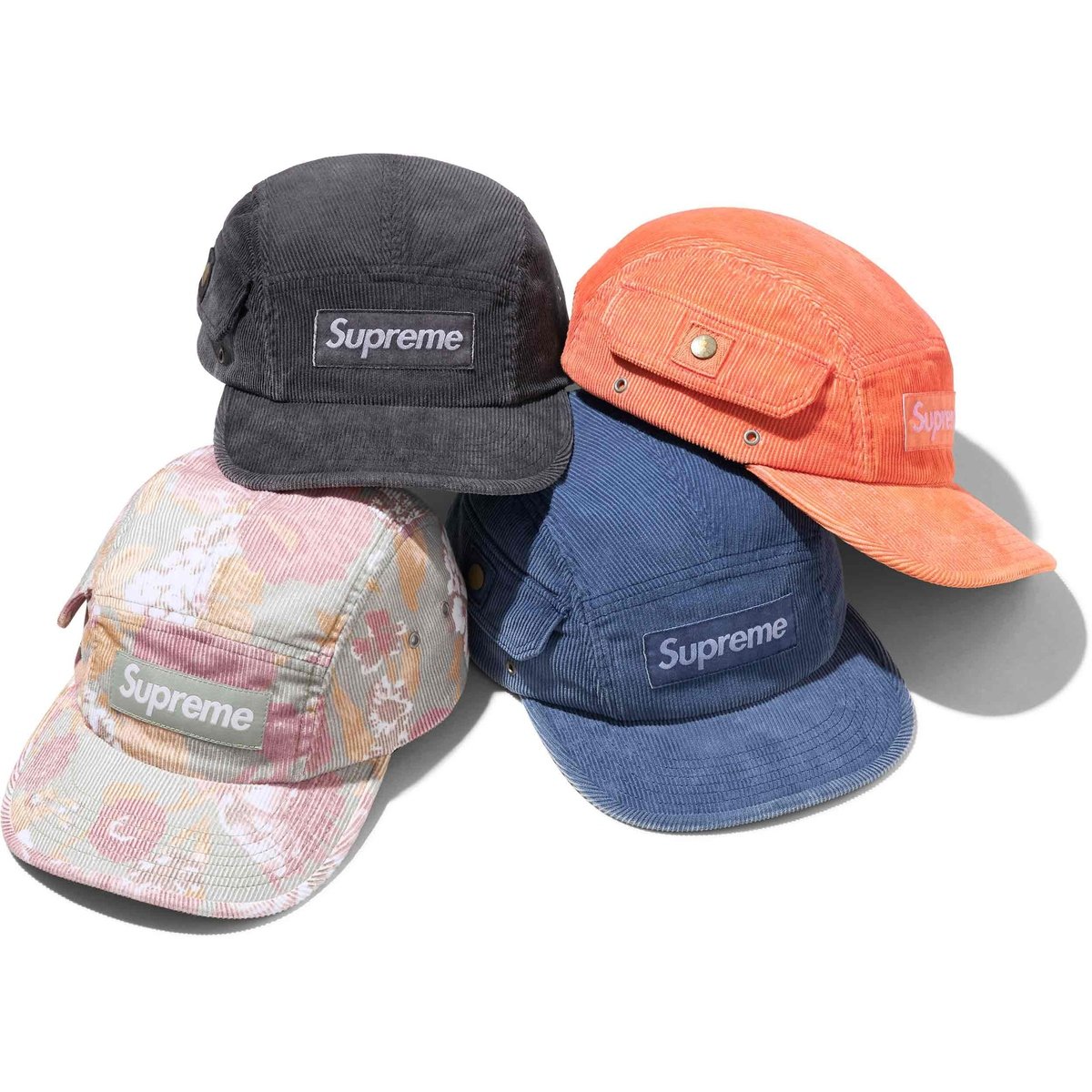 Supreme Corduroy Pocket Camp Cap releasing on Week 3 for spring summer 2024