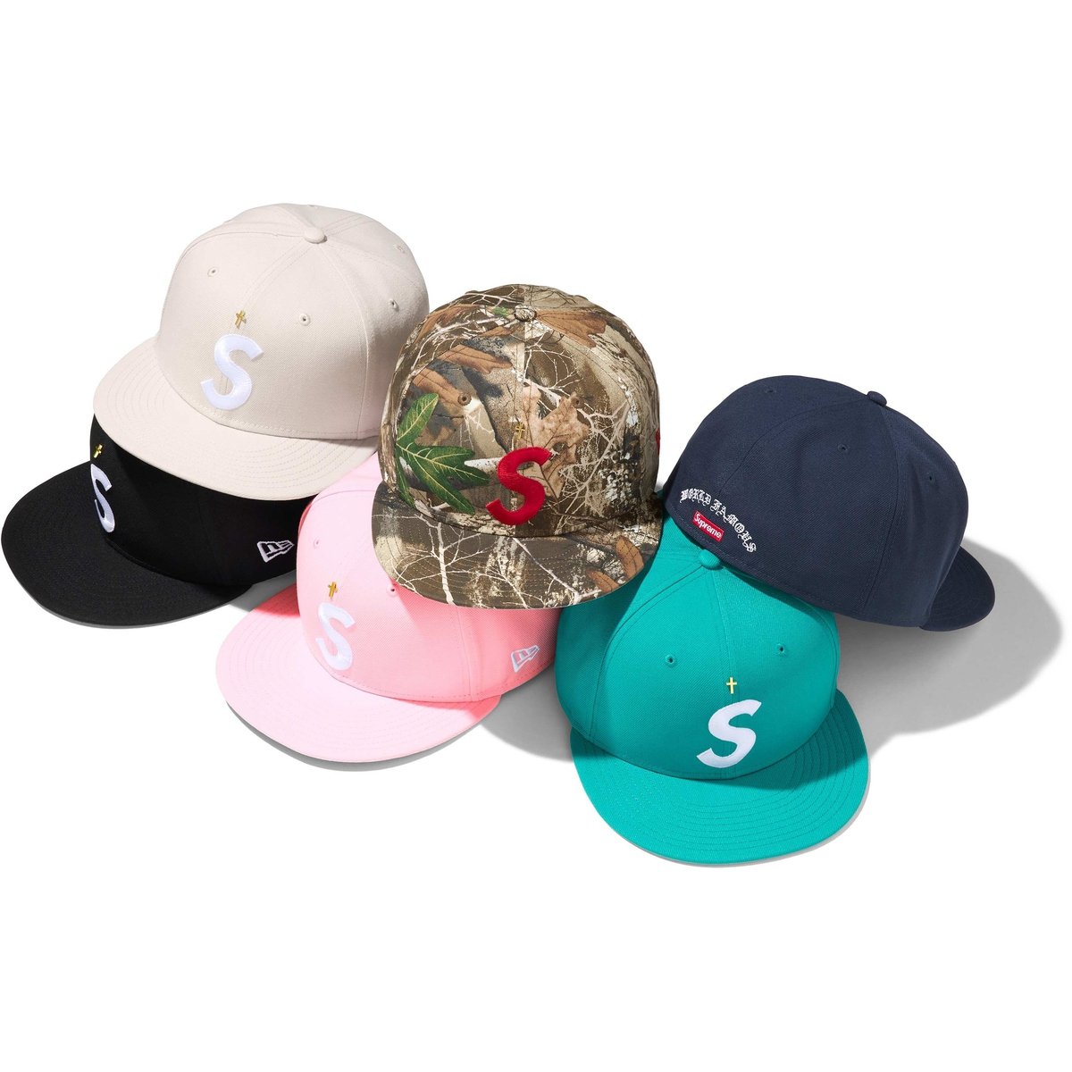 Supreme Gold Cross S Logo New Era for spring summer 24 season