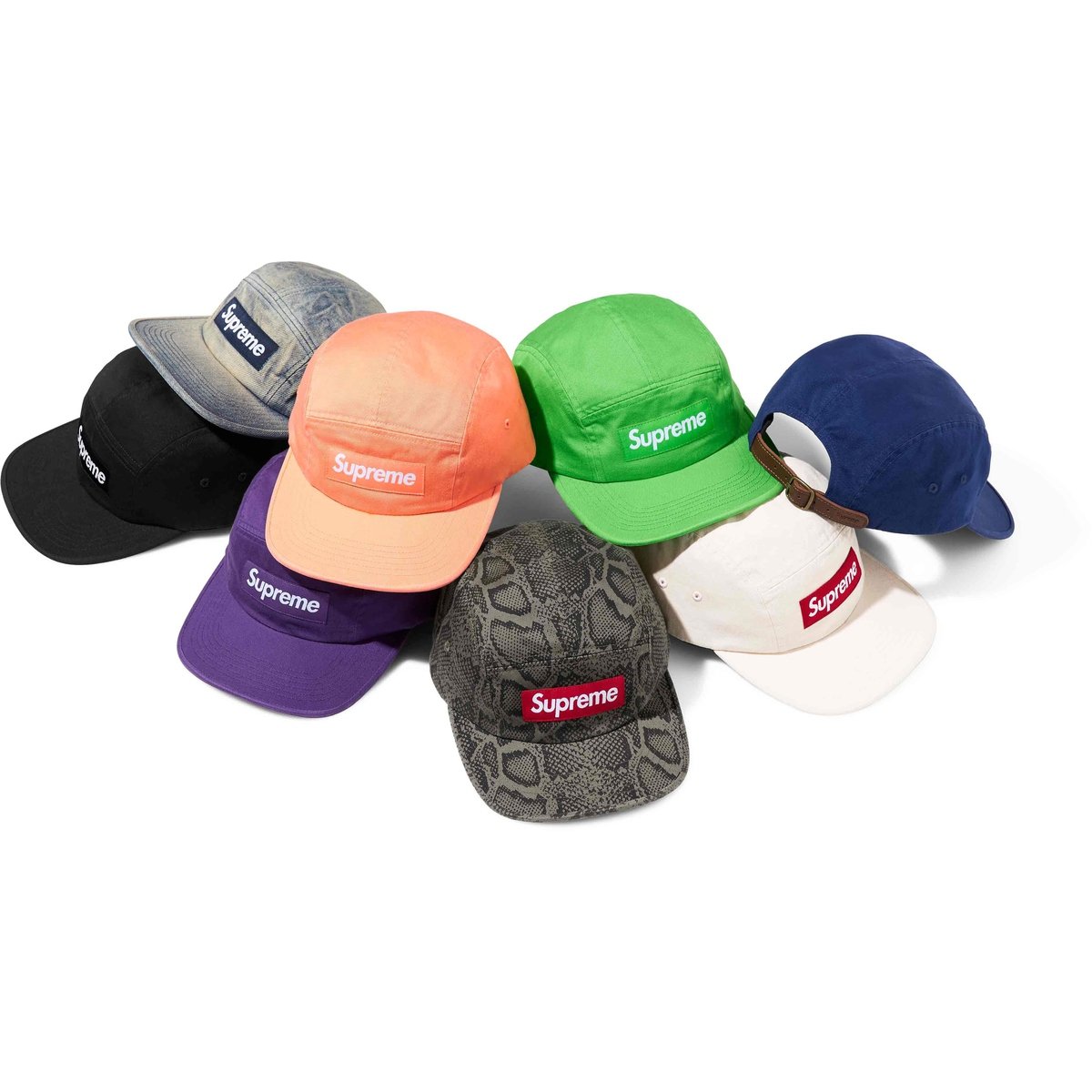 Supreme Washed Chino Twill Camp Cap for spring summer 24 season
