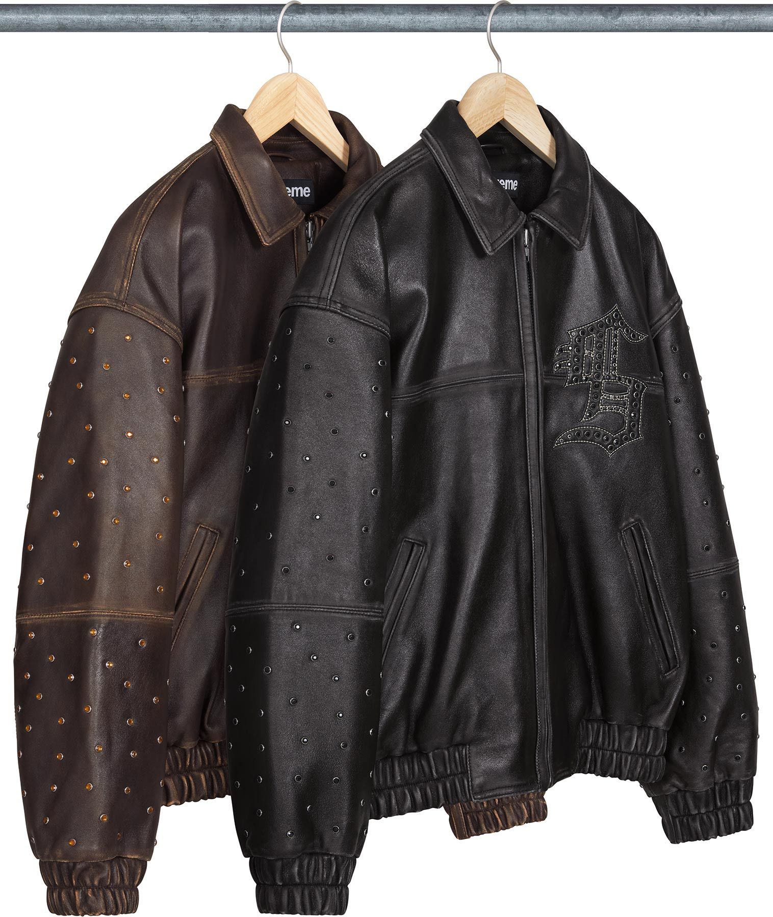 Gem Studded Leather Jacket - spring summer 2024 - Supreme