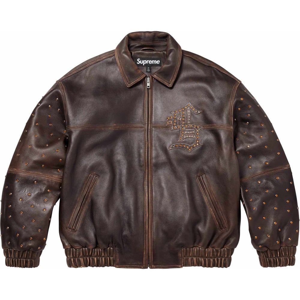 Details on Gem Studded Leather Jacket  from spring summer
                                                    2024