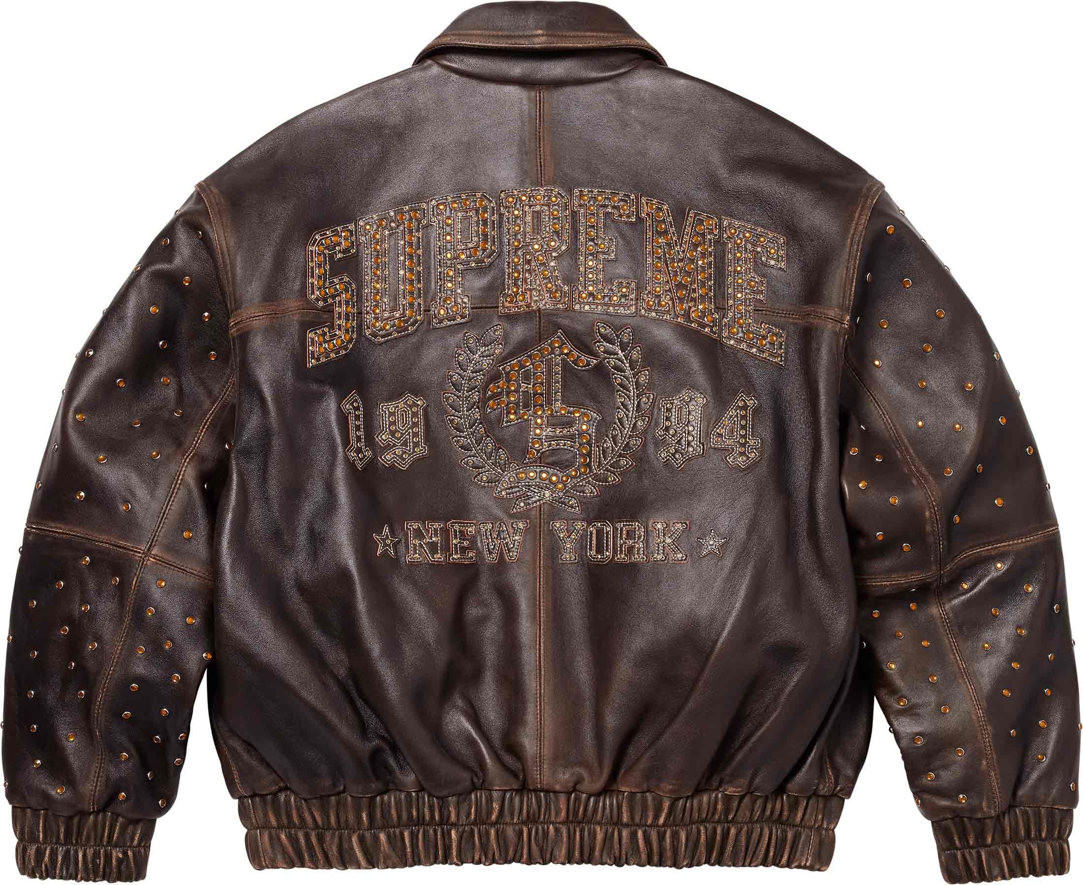 Gem Studded Leather Jacket - spring summer 2024 - Supreme