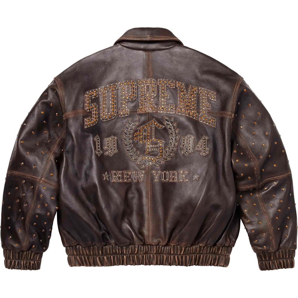 Gem Studded Leather Jacket - spring summer 2024 - Supreme