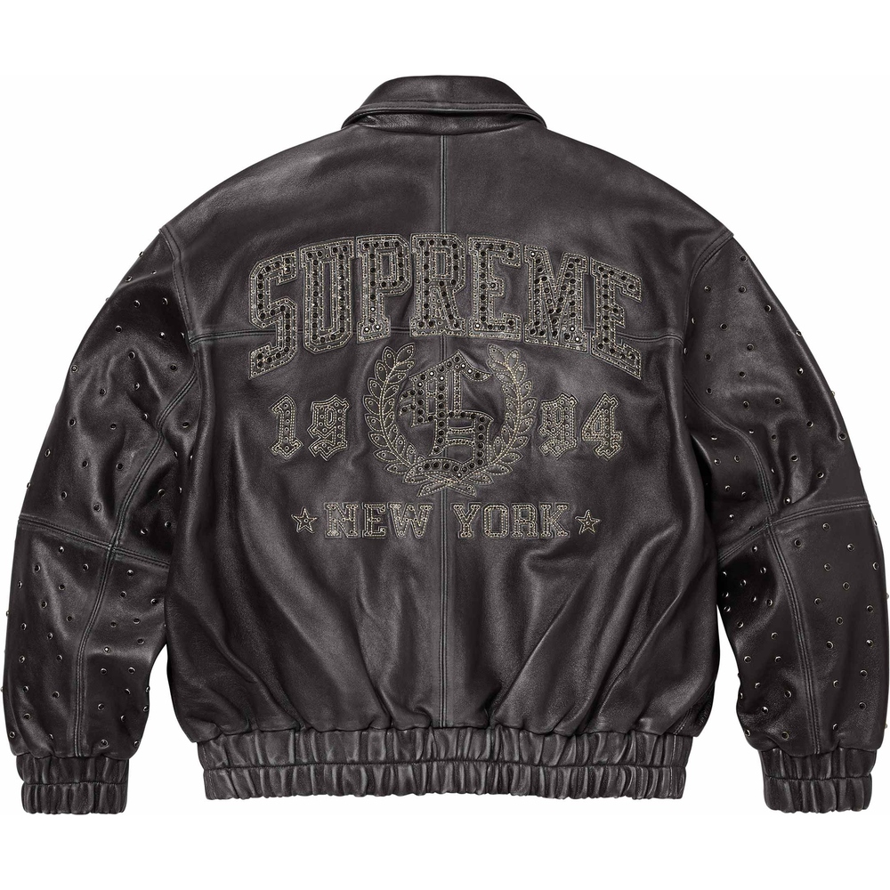 Details on Gem Studded Leather Jacket  from spring summer
                                                    2024
