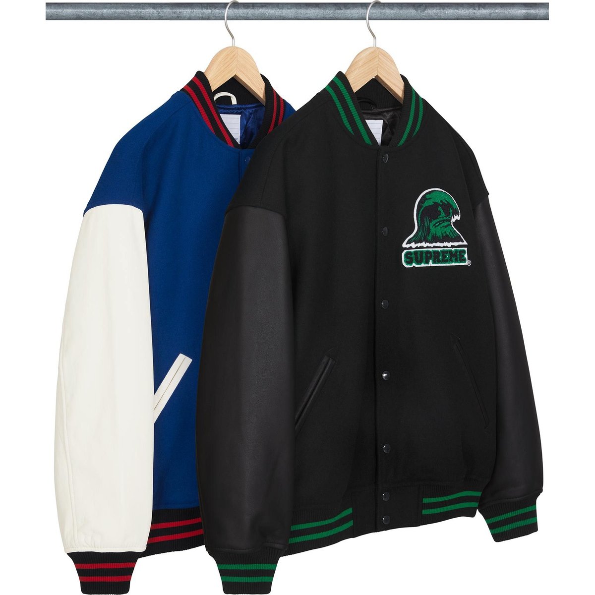 Supreme Wave Varsity Jacket released during spring summer 24 season