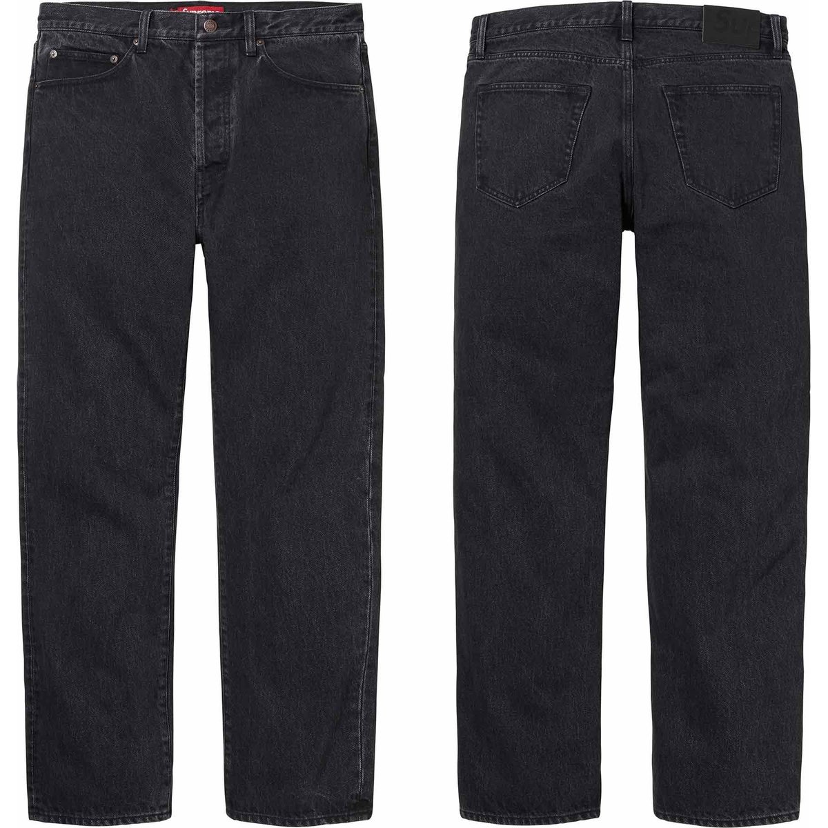 Supreme Stone Washed Black Slim Jean for spring summer 24 season